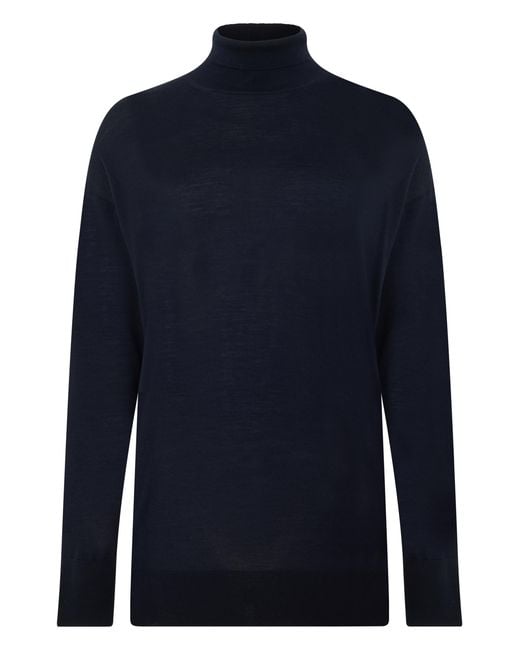 Max Mara Blue Max Mara High-Neck Sweater Virgin Wool