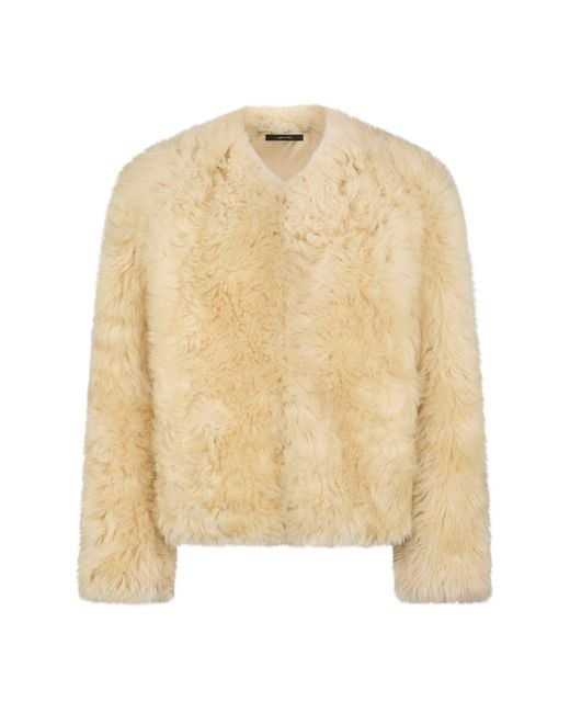 Tom Ford White Lamb Fur Jacket