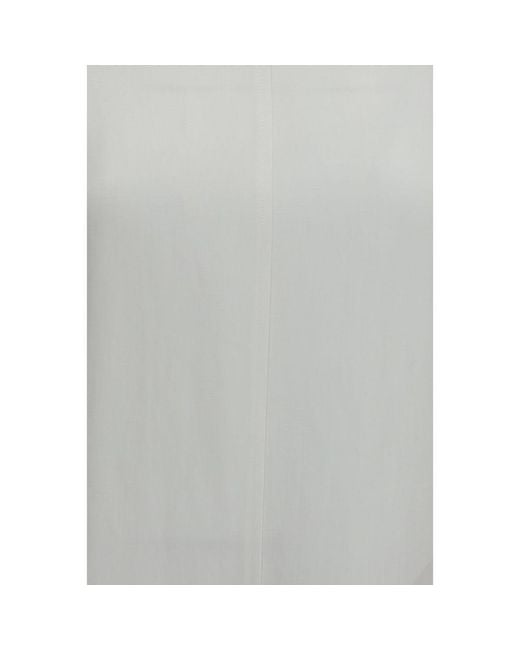 Brunello Cucinelli Gray White Viscose Casual Dress