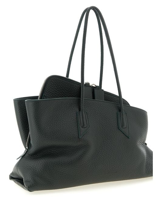 The Attico Black La Passeggiata Medium Shoulder Bags
