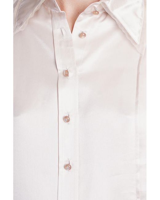 Acne White Shirt In Viscose