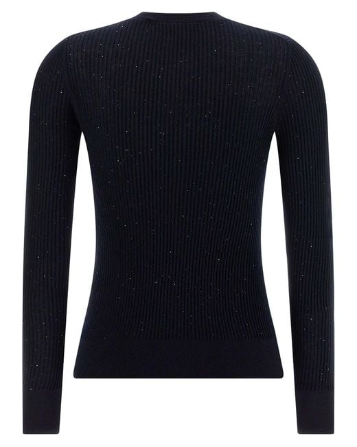 Max Mara Blue Marabu Sweater Silk Sweater, Cardigans