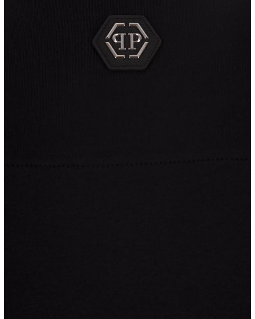 Philipp Plein Black Dripping Skull T-Shirt for men