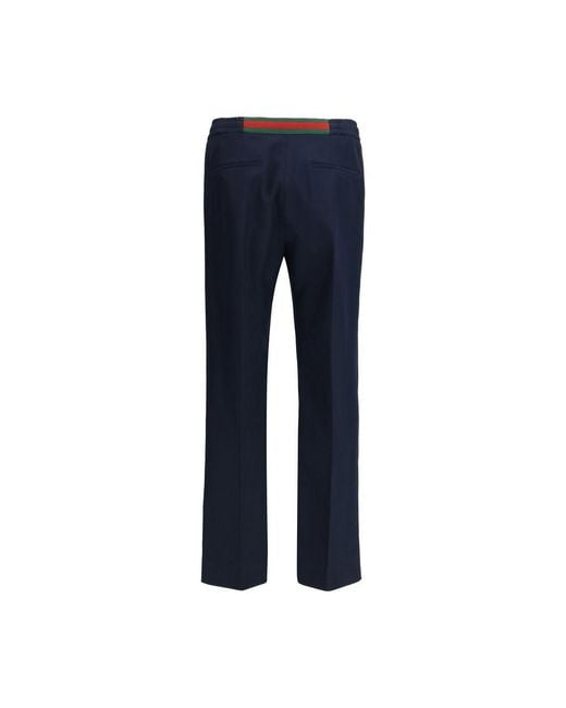Gucci Blue Polyester Casual Pants for men