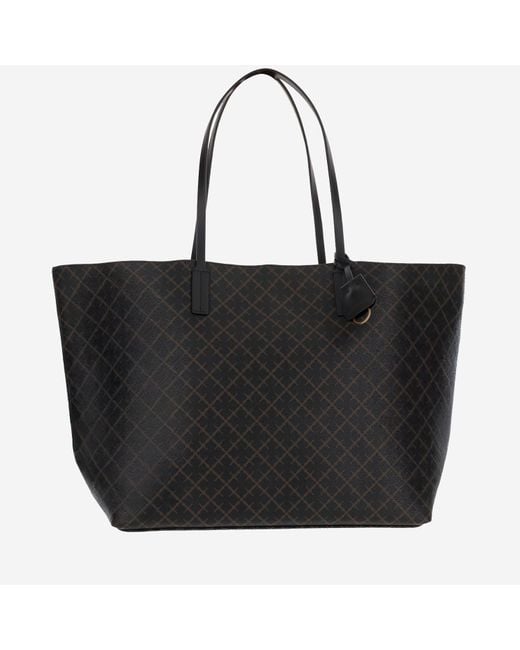 By Malene Birger Black Abi Floral Print Tote Bag