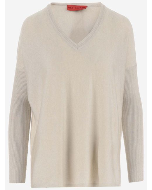 Wild Cashmere Natural Silk And Cashmere Blend Pullover
