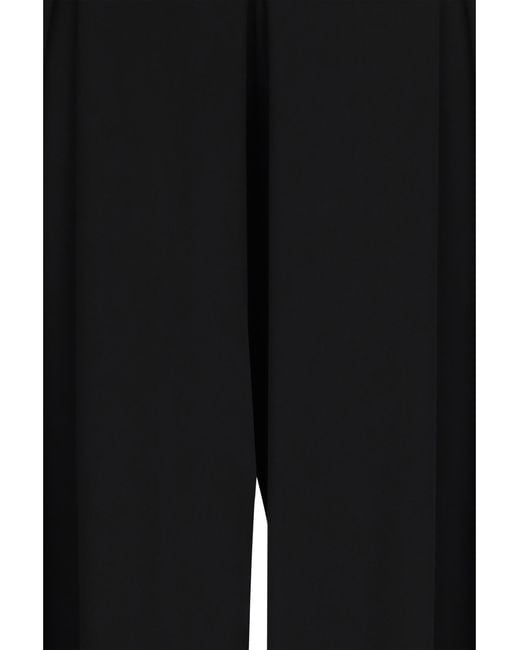 Max Mara Pure Black Viscose Technical Jersey Pants Viscose; Polyamide; Elastane