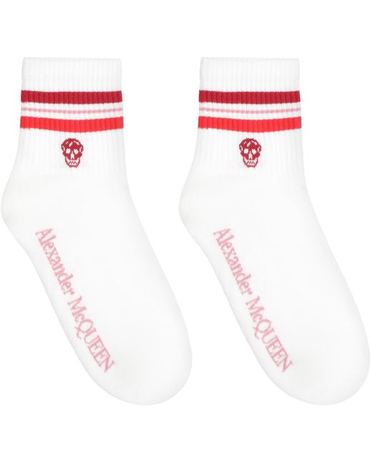 Alexander McQueen Red Cotton Socks