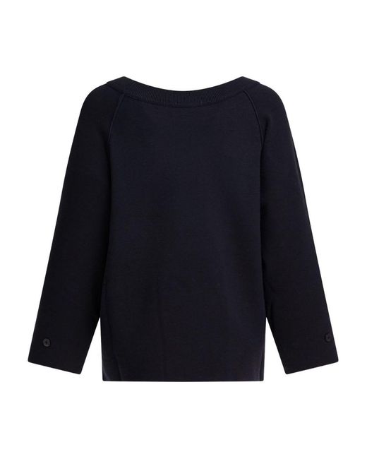 Max Mara Blue Boat-Neck Sweater