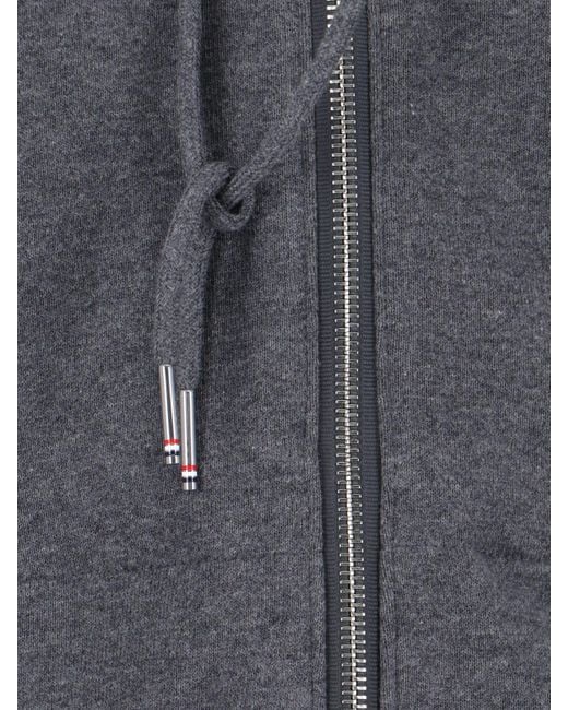 Thom Browne Blue 4-Bar Oversized Zip Hoodie for men