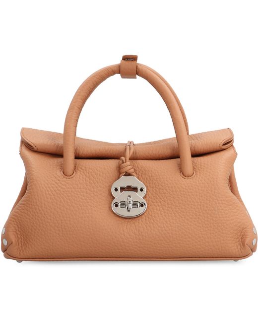 Zanellato Brown Leather Handbag Centauro S Cowhide Handbags