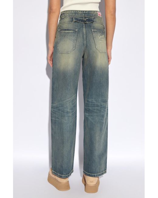 KENZO Blue Jeans With Vintage Effect