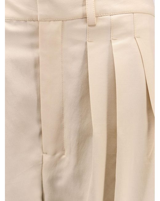 Lemaire Natural Pleated Tailored Pants Trouser