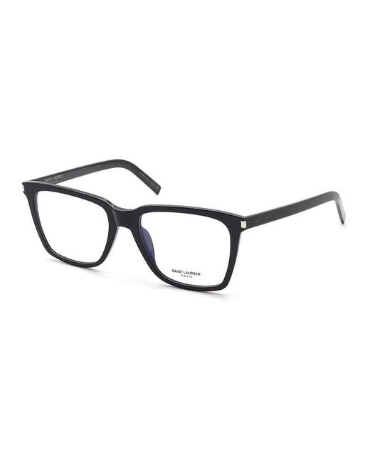 Saint Laurent Brown Sunglasses Square Full Rim, Frame And Clear Light Block Lens Sl717Slimsun001