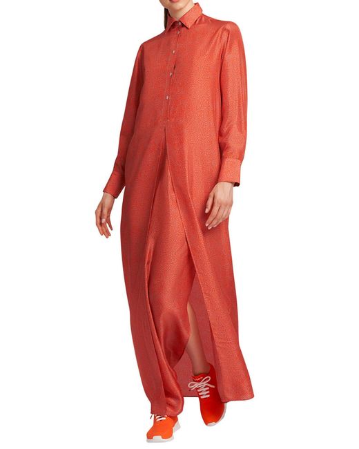 Kiton Red Dress Silk