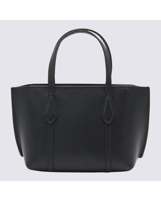 Tory Burch Black Leather Perry Mini Tote