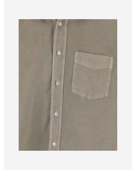 Aspesi Gray Cotton Oxford Shirt for men
