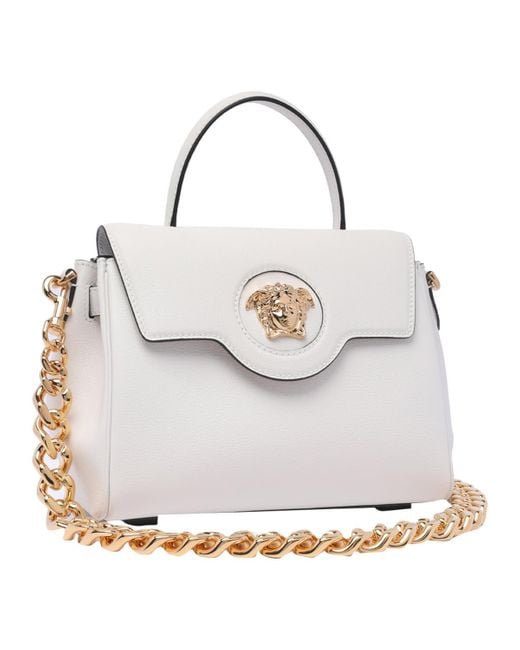 Versace White La Medusa Handbag