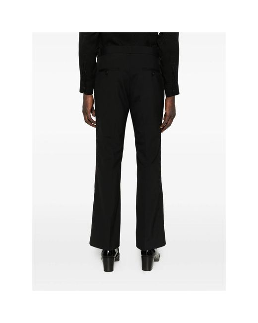 Ernest W. Baker Black Pressed-Crease Flared Trousers for men