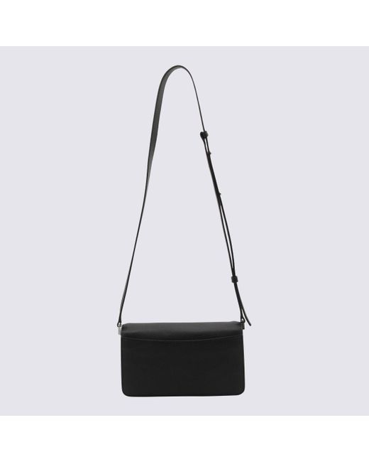 Marni Black Leather Shoulder Bag for men