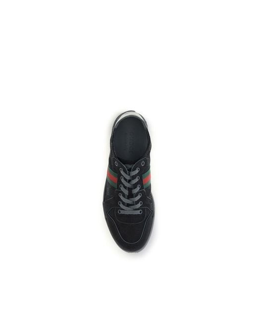 Gucci Black Fabric Athletic Sneakers for men