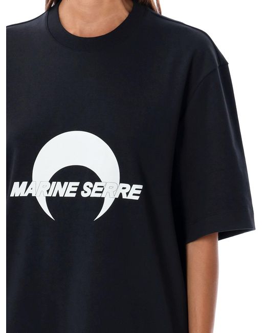 MARINE SERRE Blue Loose Fit T-Shirt for men