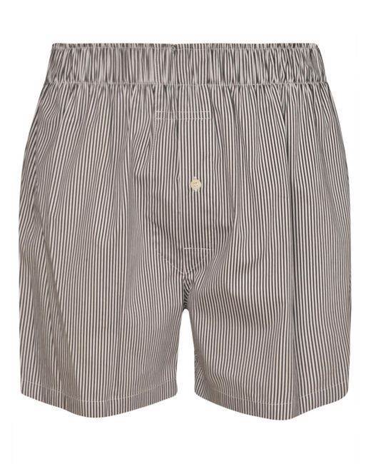 Maison Margiela Gray Striped Shorts for men