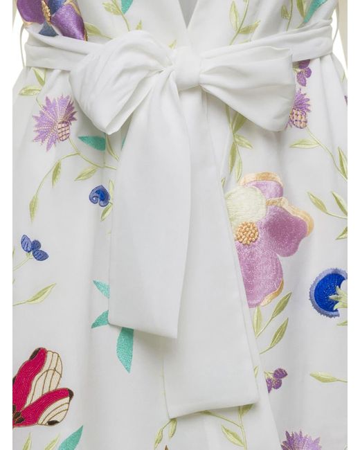 Forte Forte White Heaven Embroidery Viscose Crepe Kimono