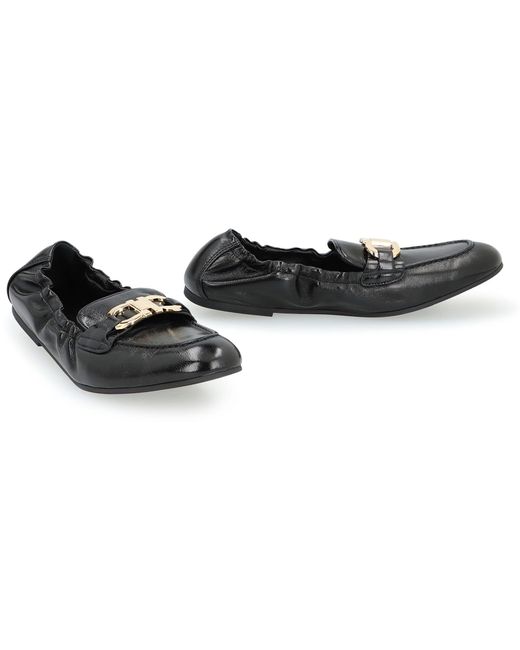 Ferragamo Jodie Leather Loafers in Black | Lyst