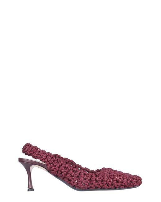 N°21 Purple Pump Slingback Polyester Leather