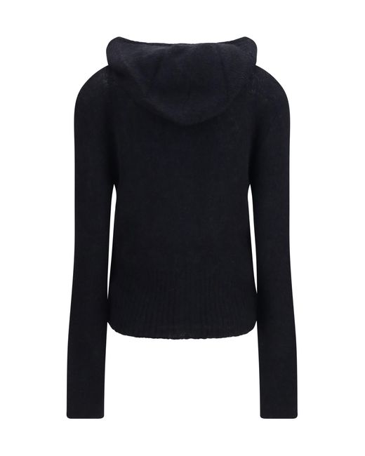 Our Legacy Blue Alpaca-Blend Zip-Up Hoodie Sweatshirts