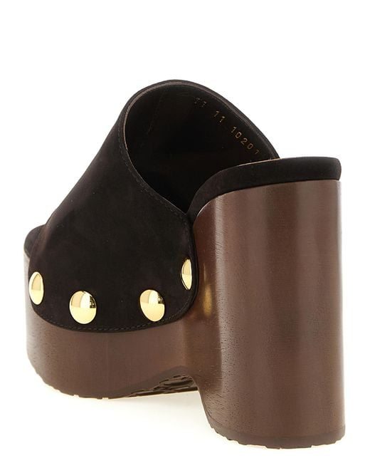 Gianvito Rossi Brown Ardéa Clog