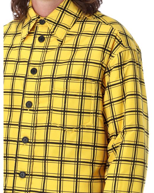 Marni Yellow Overshirt Check for men