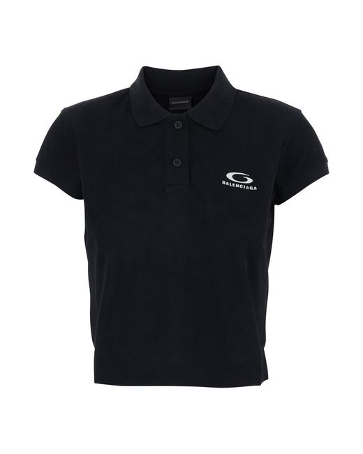 Balenciaga Black Polo Shirt Cotton T-Shirts & Jerseys