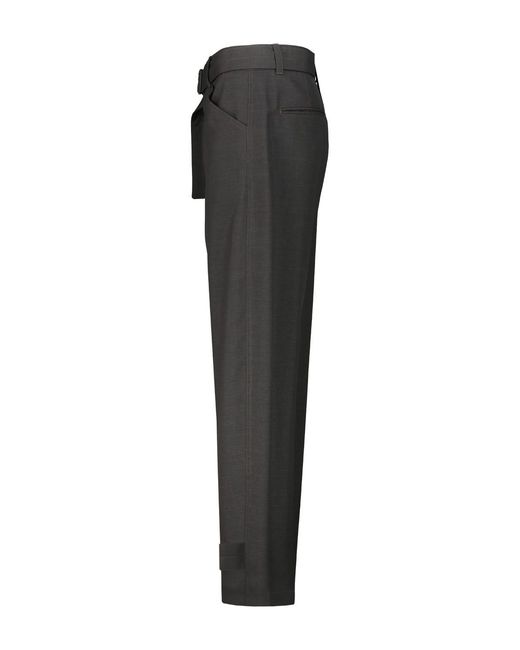Lemaire Black Curved Tailored Pants