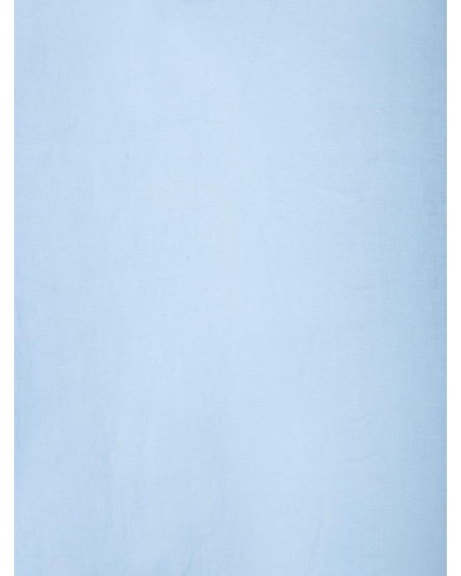 120% Lino Blue Linen Kaftan Dress