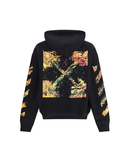 Off-White c/o Virgil Abloh Blue Spray Arrow Hoodie Cotton Sweatshirts for men