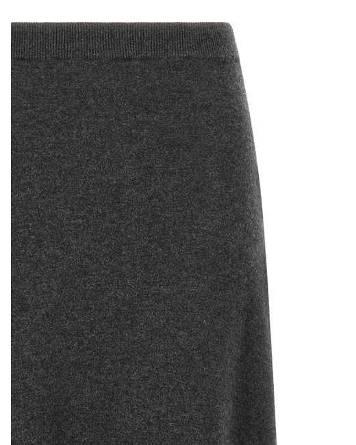 Balenciaga Gray Maxi Wool Skirt