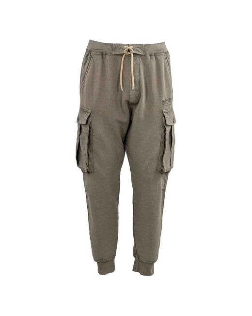 DSquared² Gray Drawstring Cargo Trousers for men