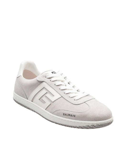 Balmain White Swan Sneakers