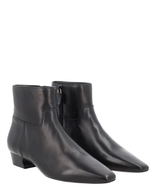 Stuart Weitzman Black Ankle Boots Stassi Lamb Leather