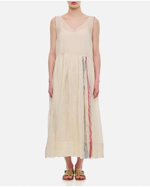 Péro Natural Cotton Printed Midi Dress