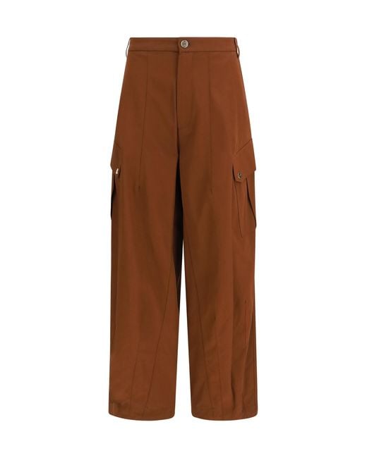 Pinko Brown Rosalín Cotton Pants