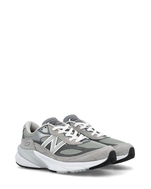 New Balance White 990V6 Lace-Up Sneakers