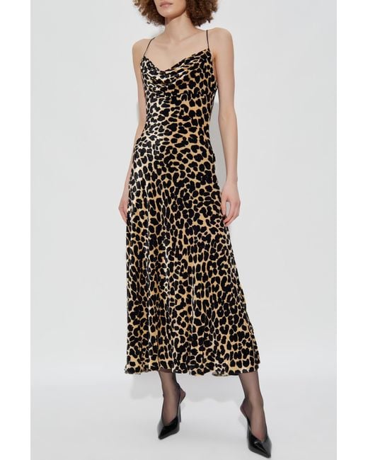 Balmain White Dress With Animal Print