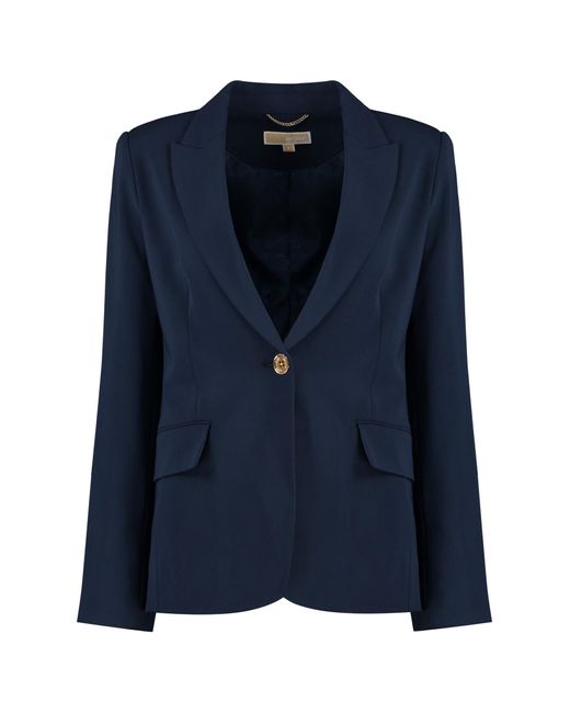 Michael Kors Blue Single-breasted One Button Jacket