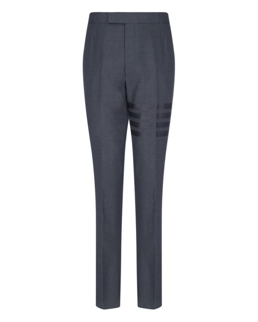 Thom Browne Blue '4-bar' Trousers for men