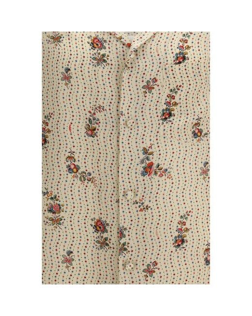 Valentino Garavani Natural Multicolor Silk Pattern Shirt for men