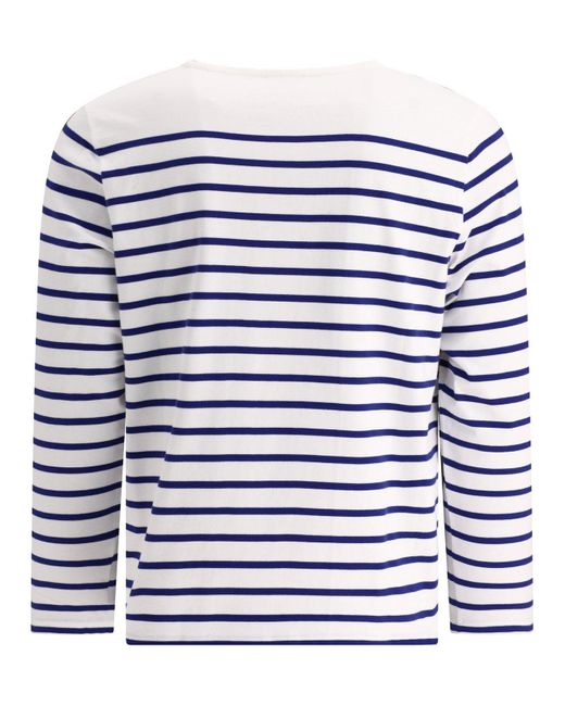 A.P.C. Blue X Pok N Striped Crewneck Sweatshirt for men