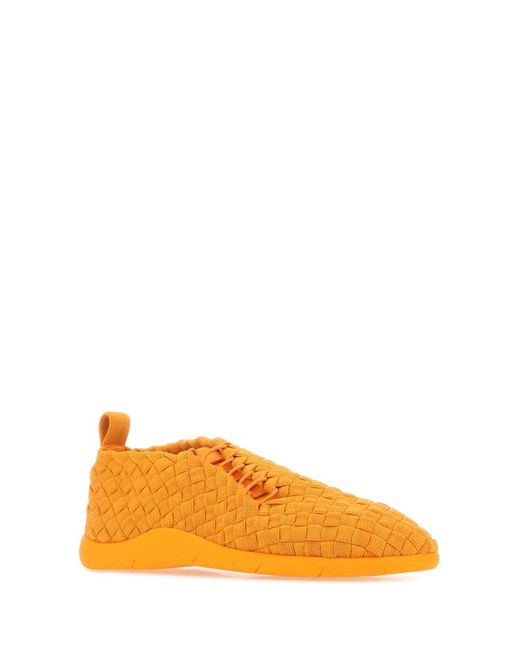 Bottega Veneta Orange Fabric Plat Sneakers for men